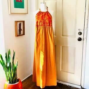 1960’s-70’s Liberty House by Dano Maxi Hawiian Halter Dress. RARE.